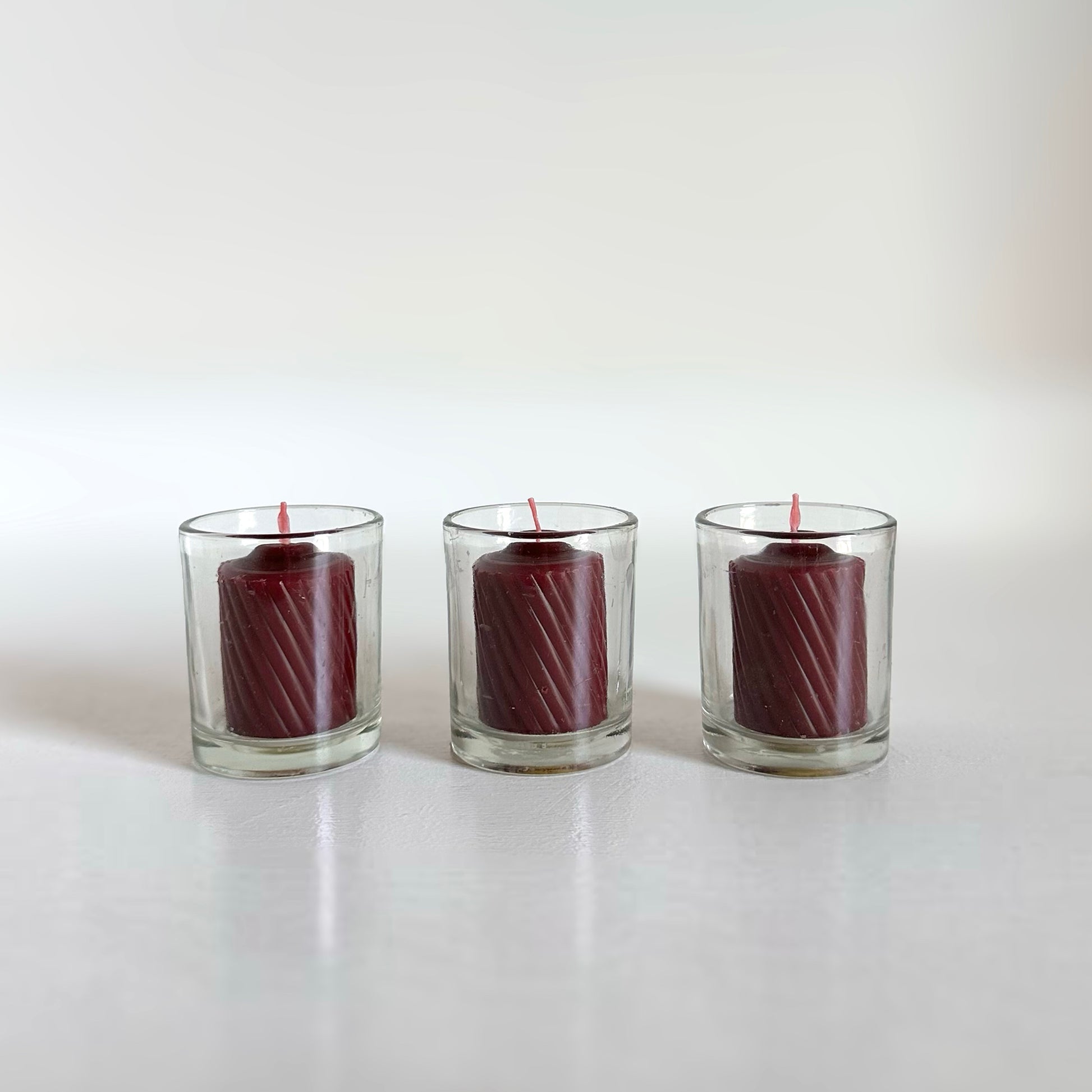 Burgundy mulberry scented votive candle