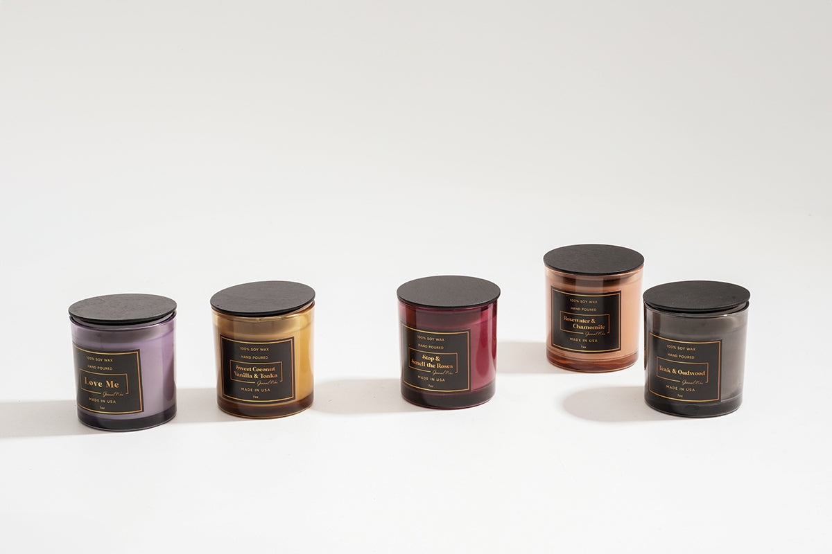 Soy Candle Collection in Translucent Jars