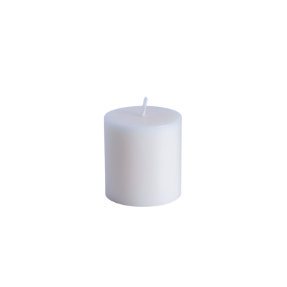 FIRESIDE WHITE pillar candles 2.8X2.8