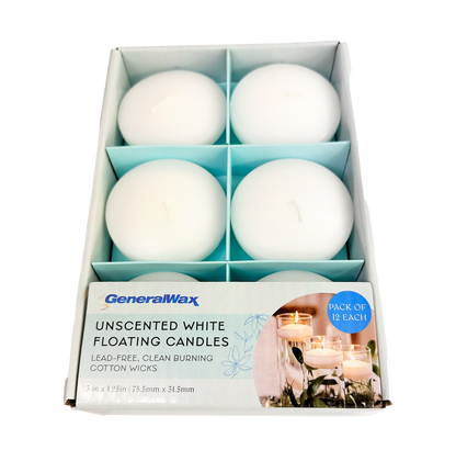 White decorative floating candles