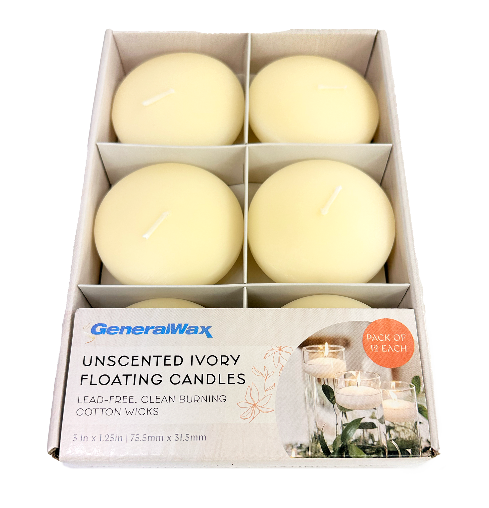 Floating Candles Ivory color