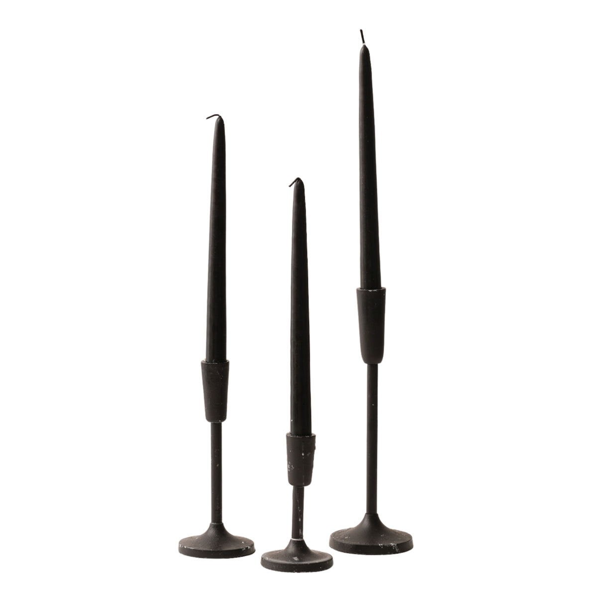 Halloween black taper candles