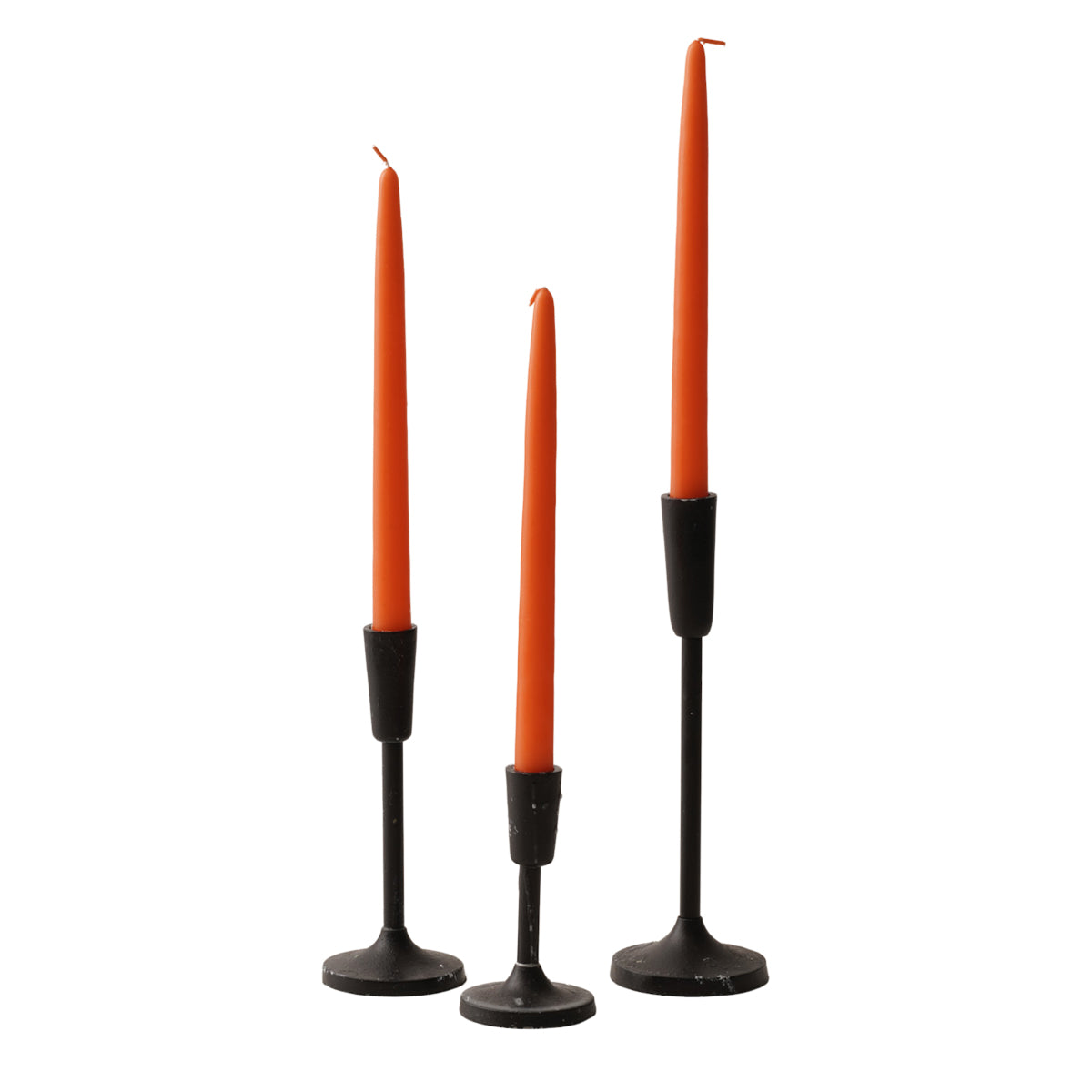 Halloween orange taper candles