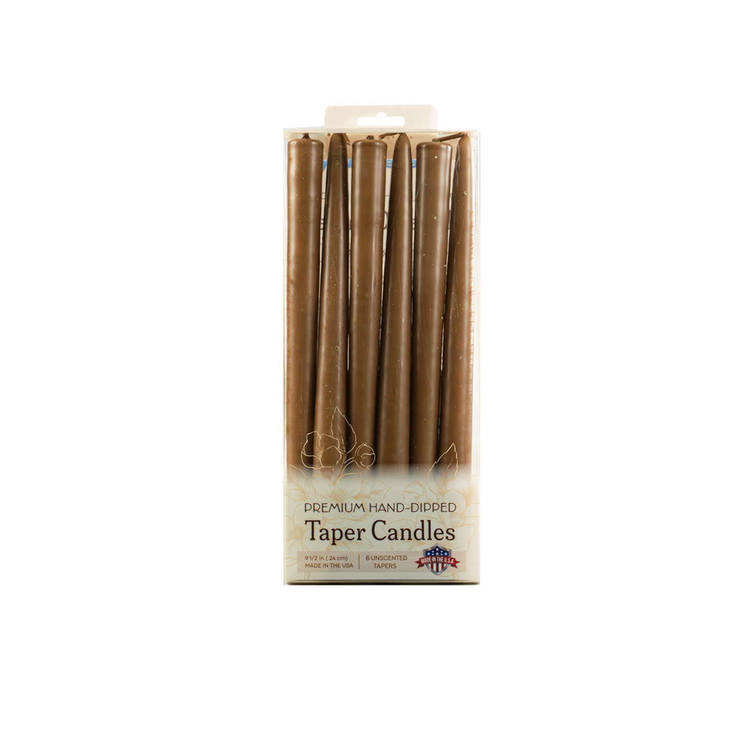 Harvest Brown Taper Candles – Premium 10”