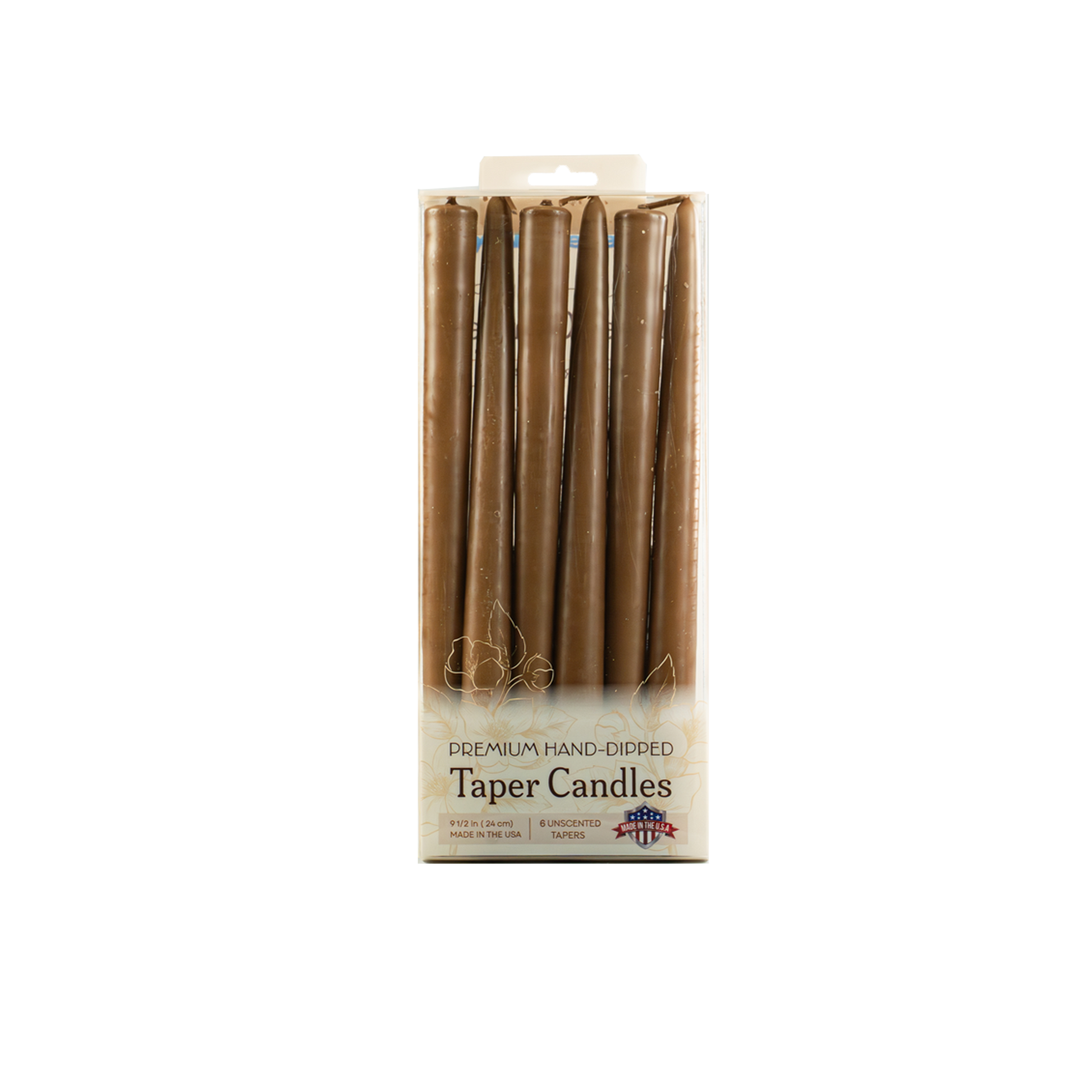 Harvest Brown Taper Candles – Premium 10”