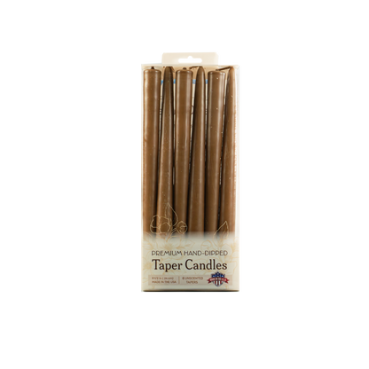 Harvest Brown Taper Candles – Premium 10”