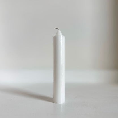 Long burning unscented Jumbo Candles on display