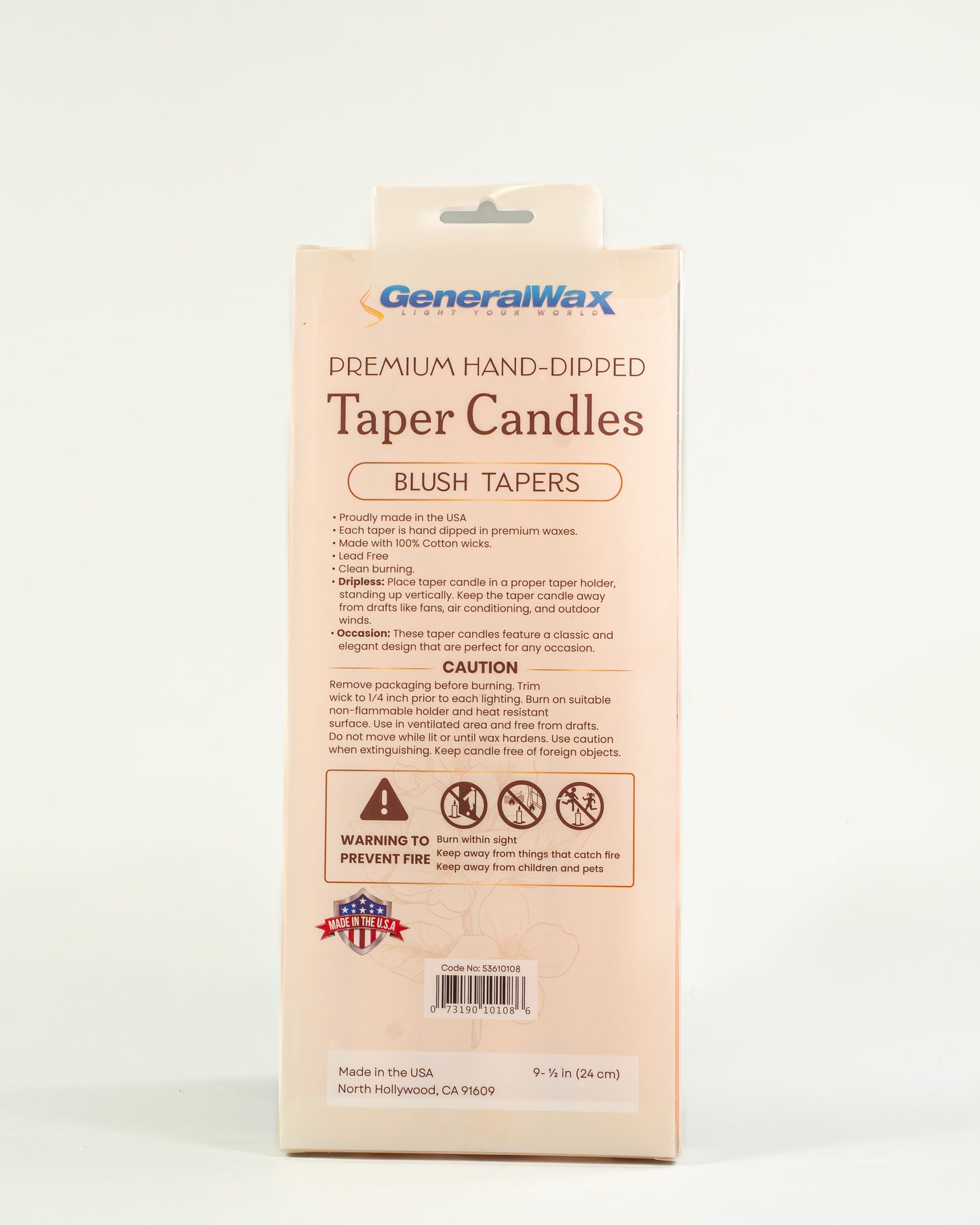 premium hand-dipped taper candles 