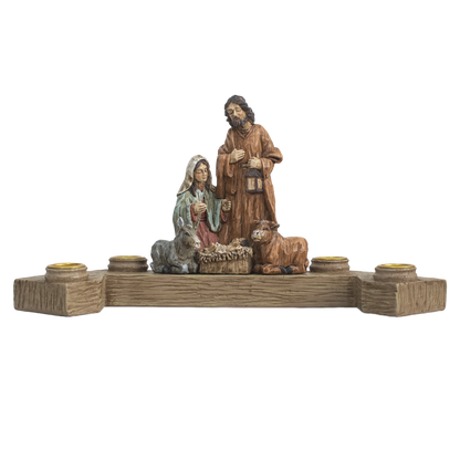 Nativity Advent Taper Candle Holder