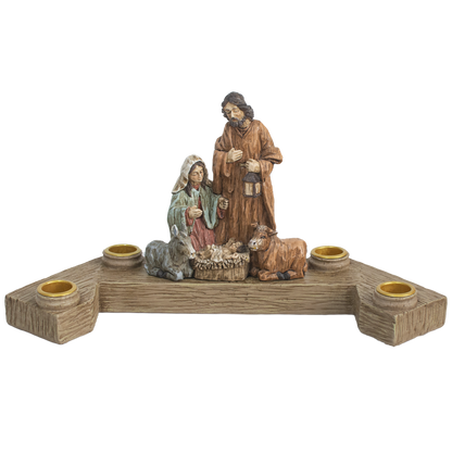 Nativity candle holder Advent Taper Candle Holder