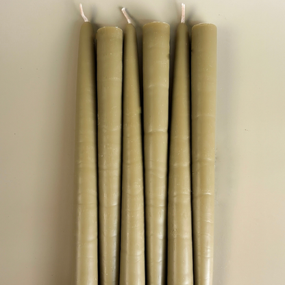 Natural bayberry candle pair for Christmas and New Year traditions