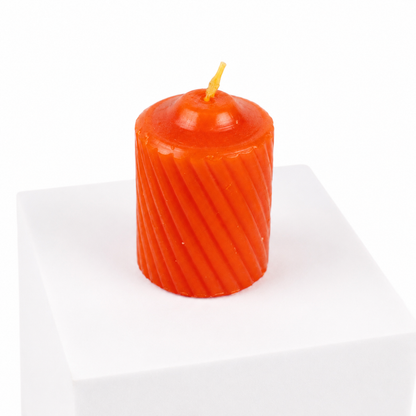 Orange Pumpkin Scented Votive Candle 15 Hour Clean Burning
