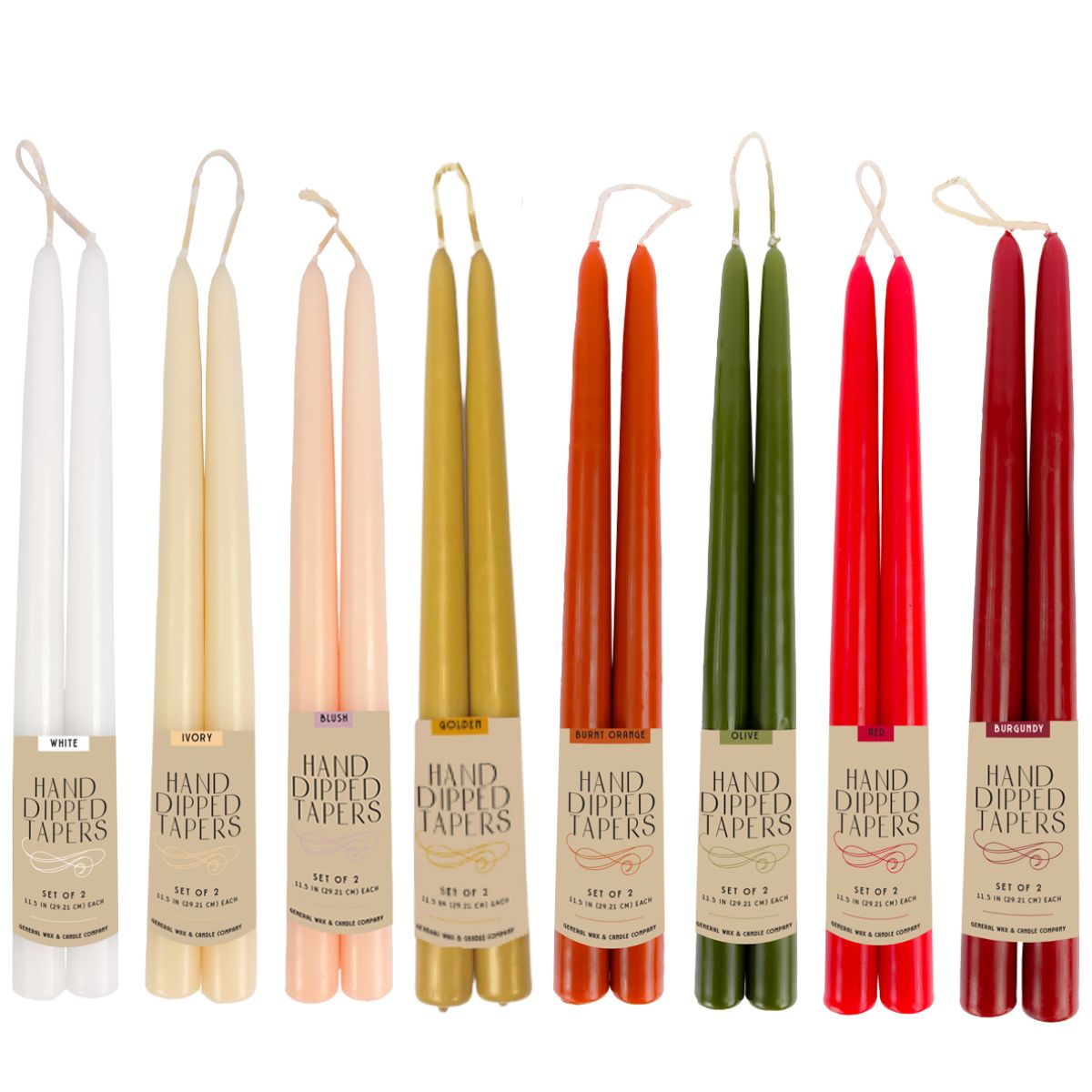 SINGLE WICK HAND DIPPED TAPER candles