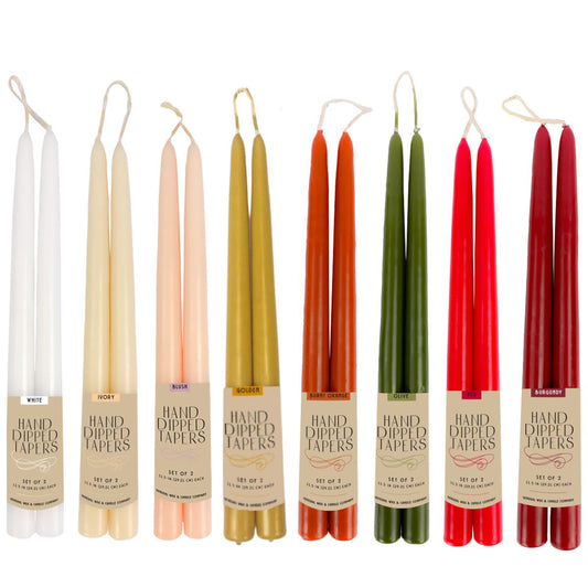 SINGLE WICK HAND DIPPED TAPER candles