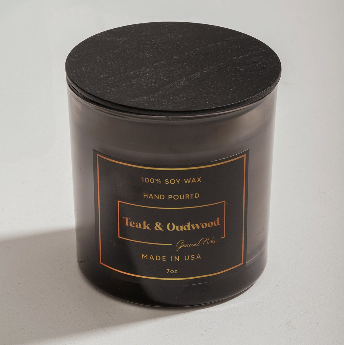 Teak Outwood soy candle in a jar
