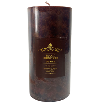 3" x 6" SCENTED MOTTLED PILLAR CANDLES