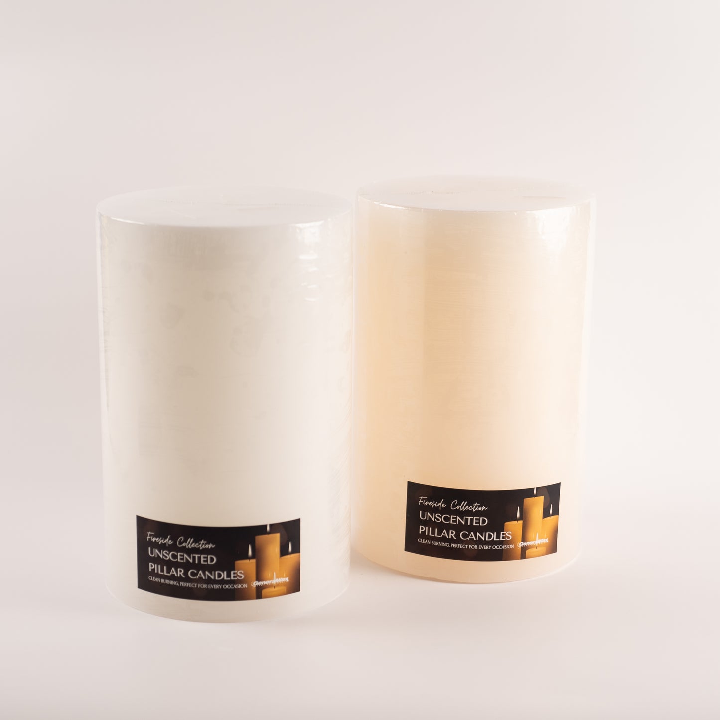 Triple wick pillar candle for restaurant table settings and ambiance