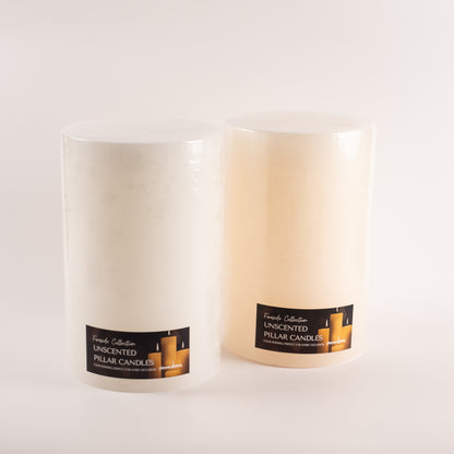Triple wick pillar candle for restaurant table settings and ambiance