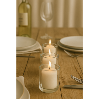 10-hour votive candles for events and home décor