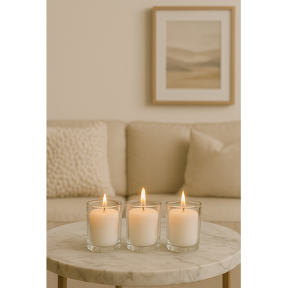 Long-burning 10-hour votive candles for centerpieces