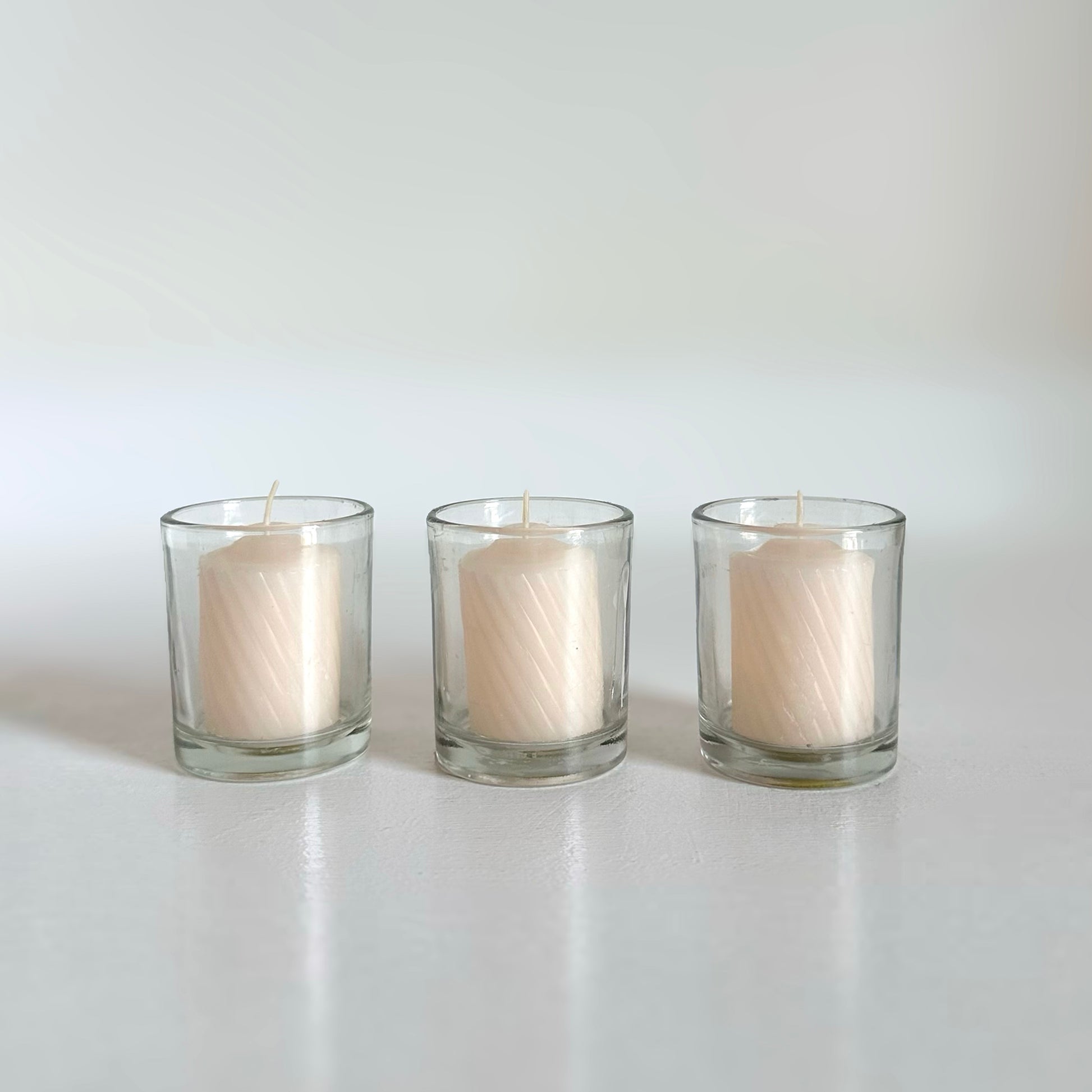 Vanilla fragrance ivory votive candle for events