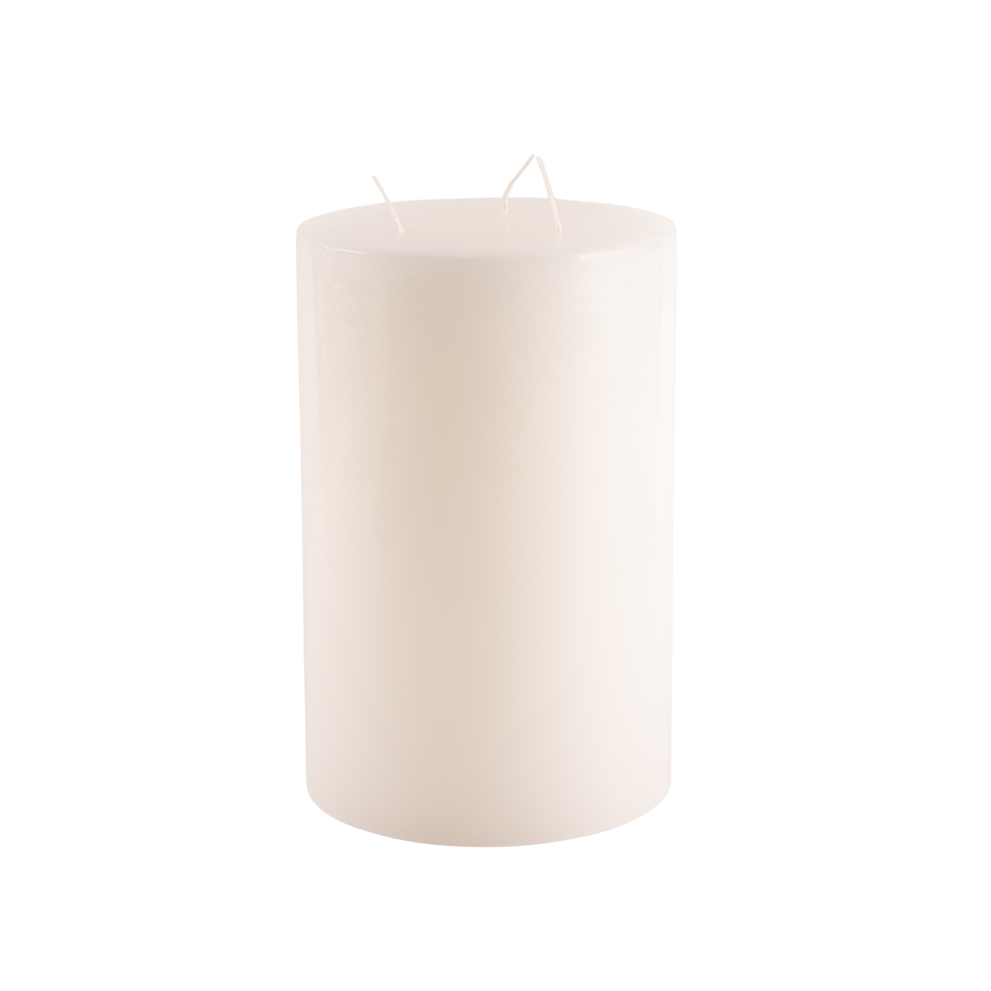 White 3 wick pillar candle