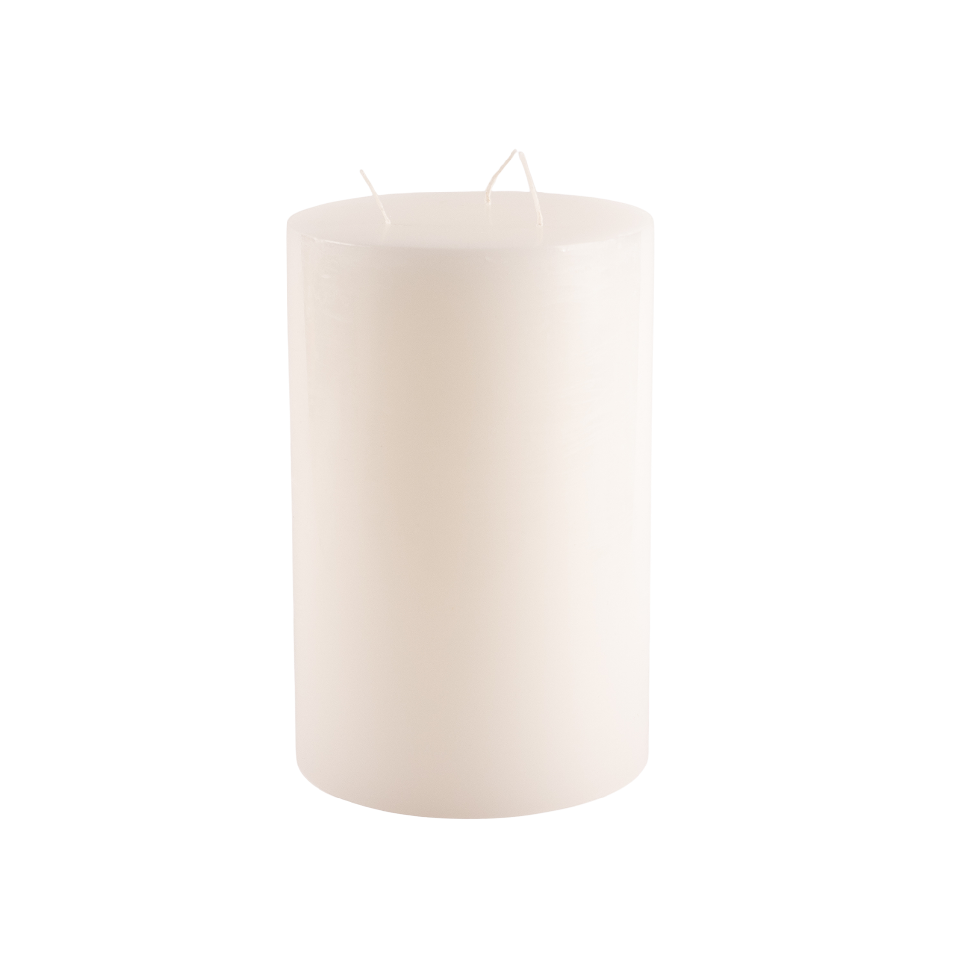 White 3 wick pillar candle
