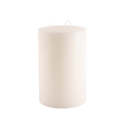 White 3 wick pillar candle