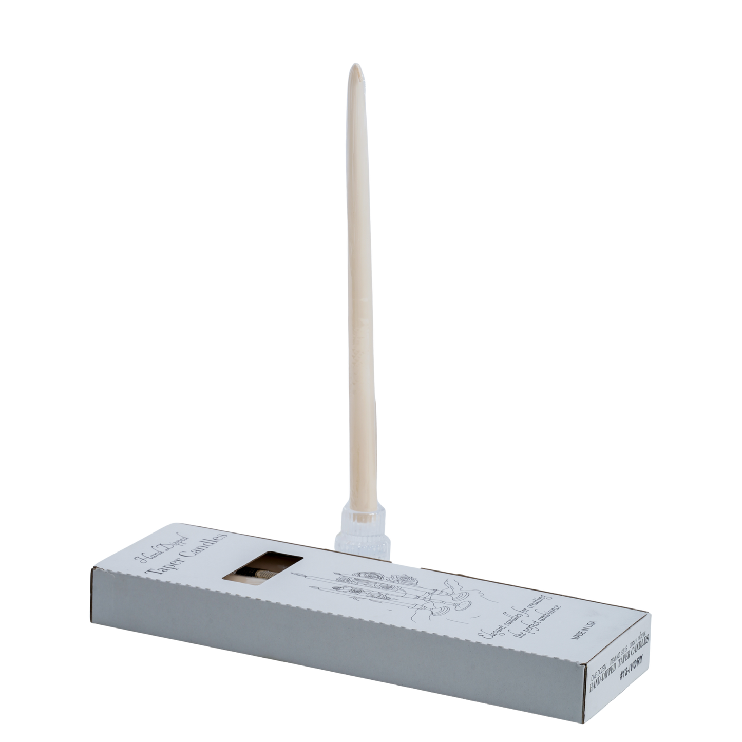 classic ivory 15  inch taper candles for home decor