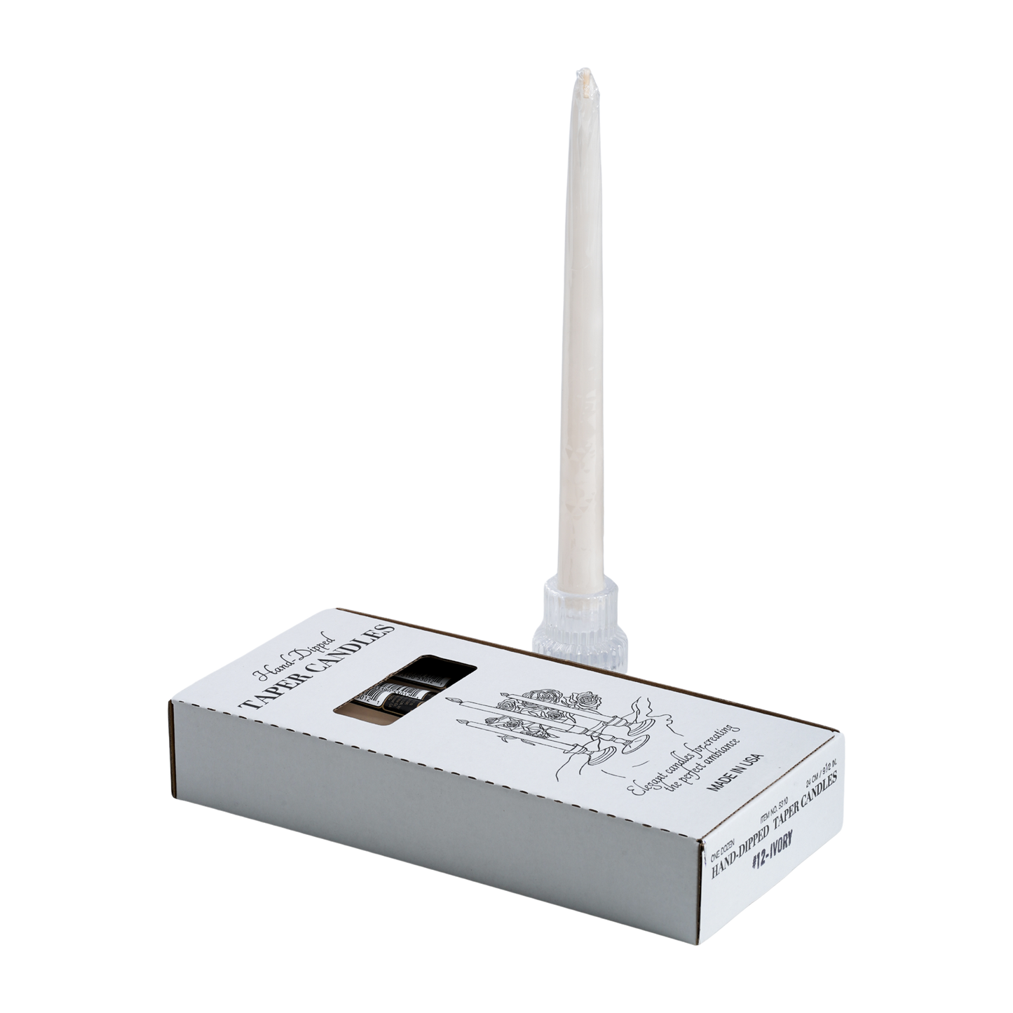 classic ivory taper candles for elegant decor