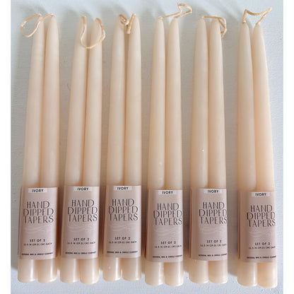classic ivory taper candles for weddings and events