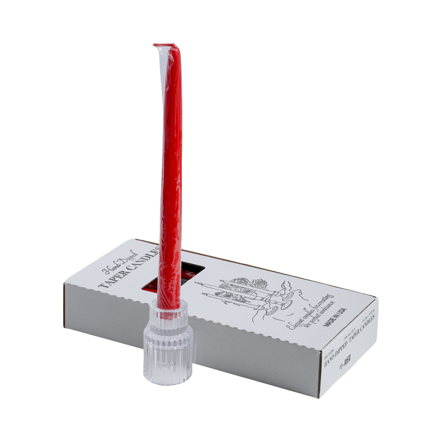 classic red taper candles for decor