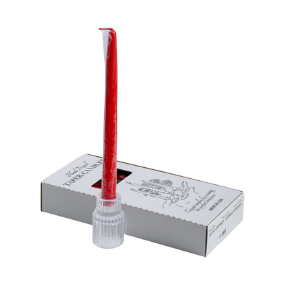 classic red taper candles for decor
