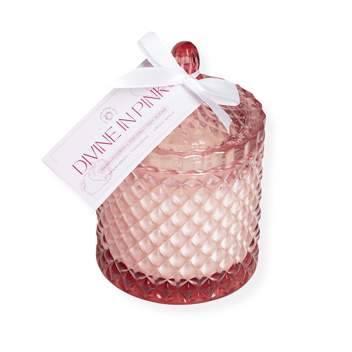 divine in pink jar candle