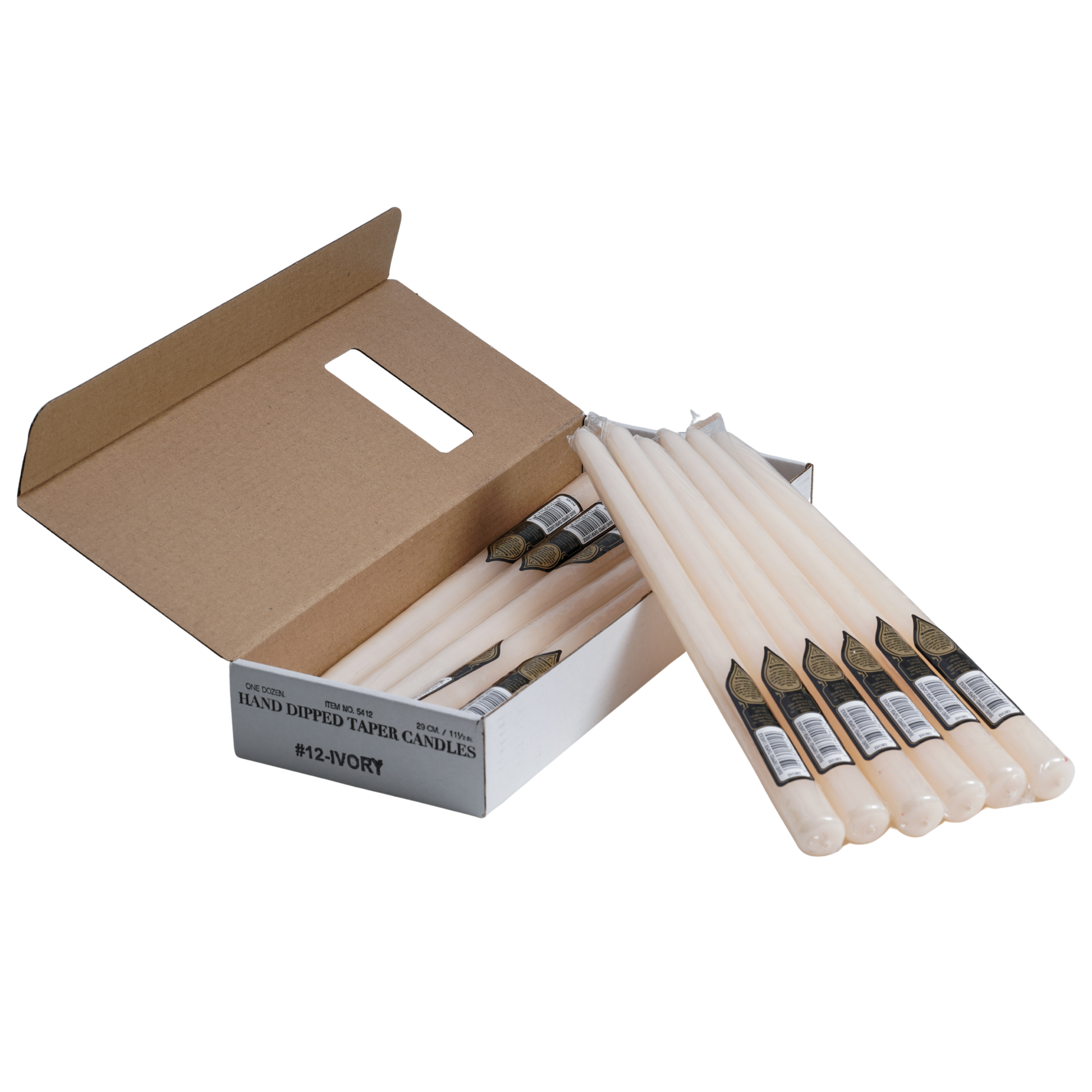 elegant 12 inch ivory candle for table decor