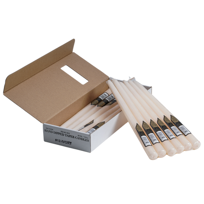 elegant 12 inch ivory candle for table decor