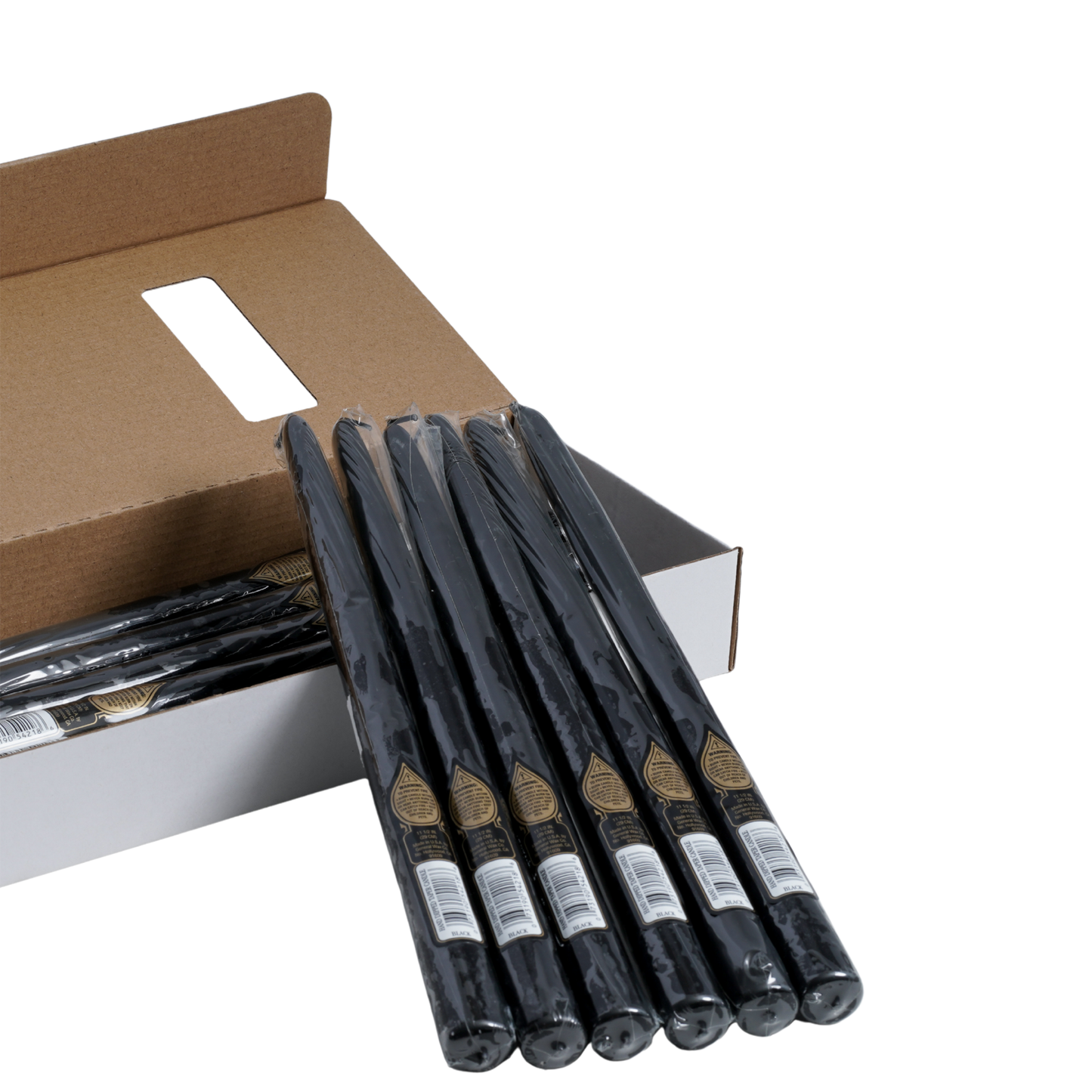 elegant black 12 inch taper candle for decor