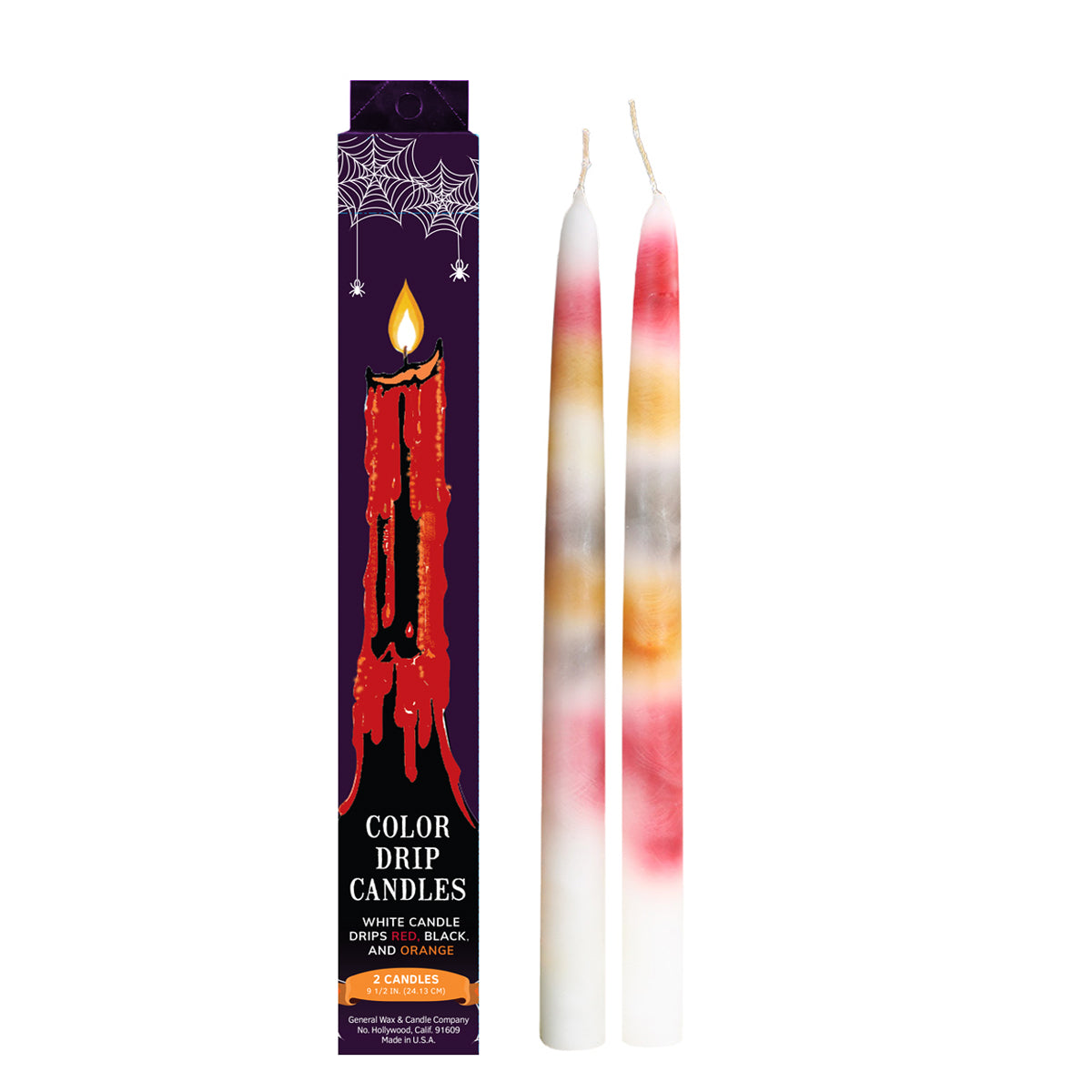 multi-drip Halloween taper candle