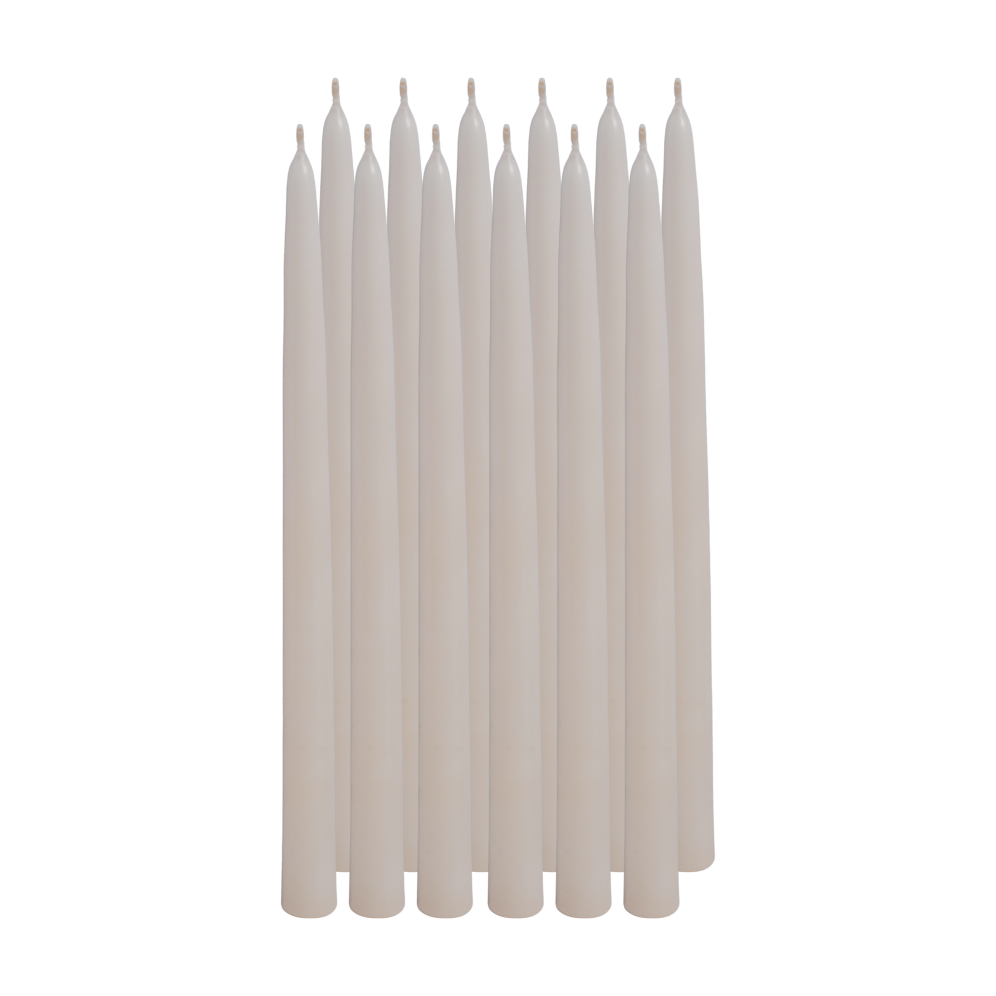hand dipped ivory taper candle 12 inch