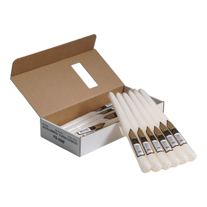 hand dipped ivory taper candles