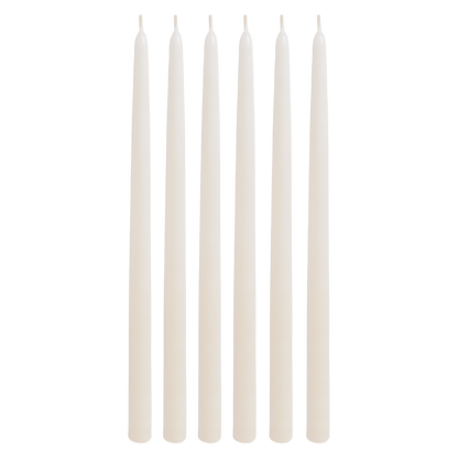 hand-dipped ivory taper candles 15 inch