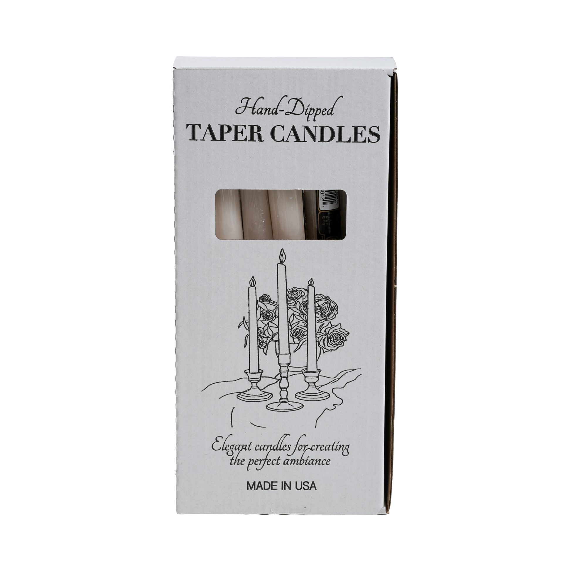 ivory taper candles set of six