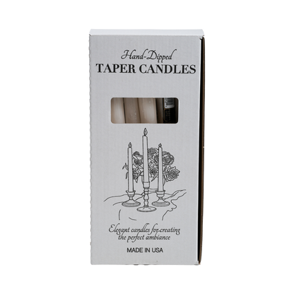 ivory taper candles set of six