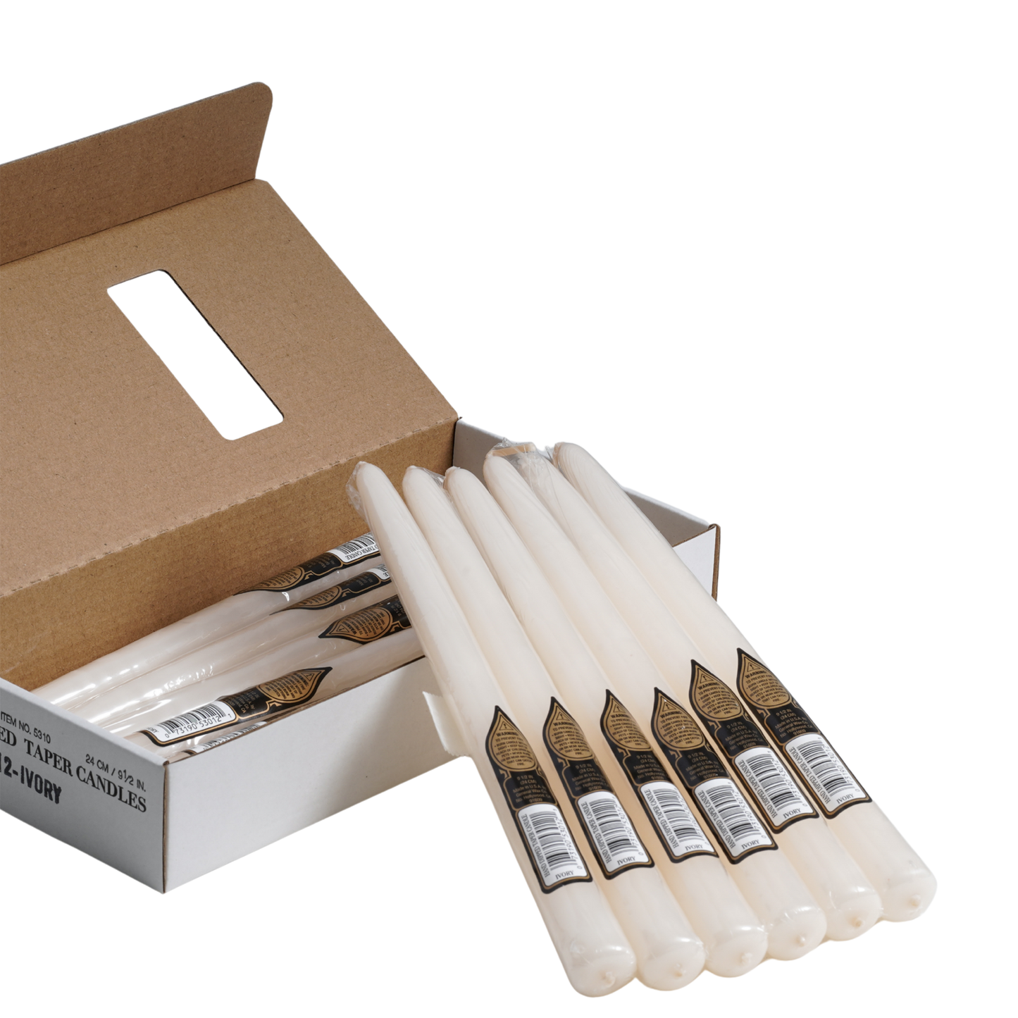 long ivory candles for wedding table centerpieces