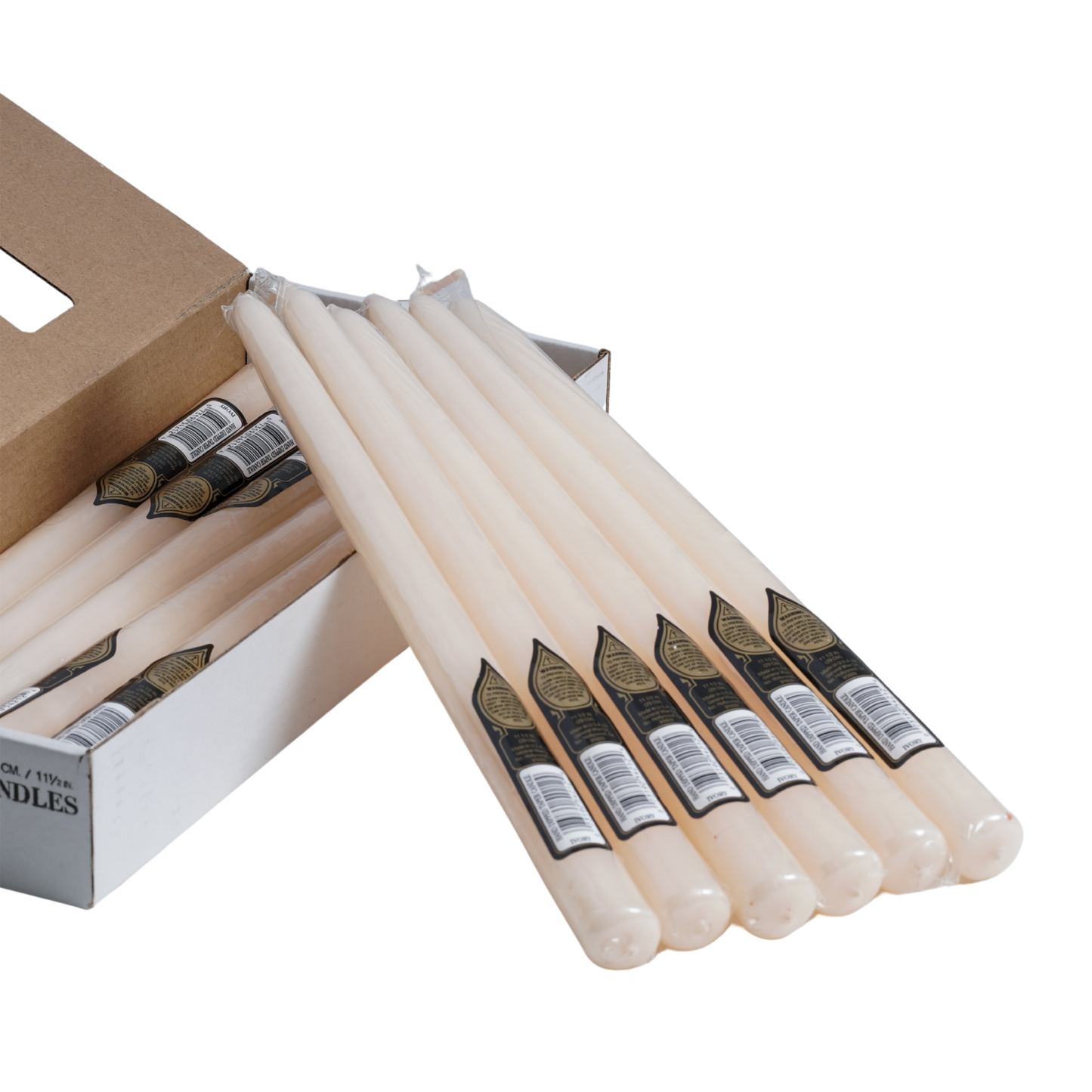 long ivory dinner taper candle 12 inch