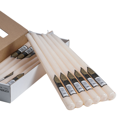 long ivory dinner taper candle 12 inch