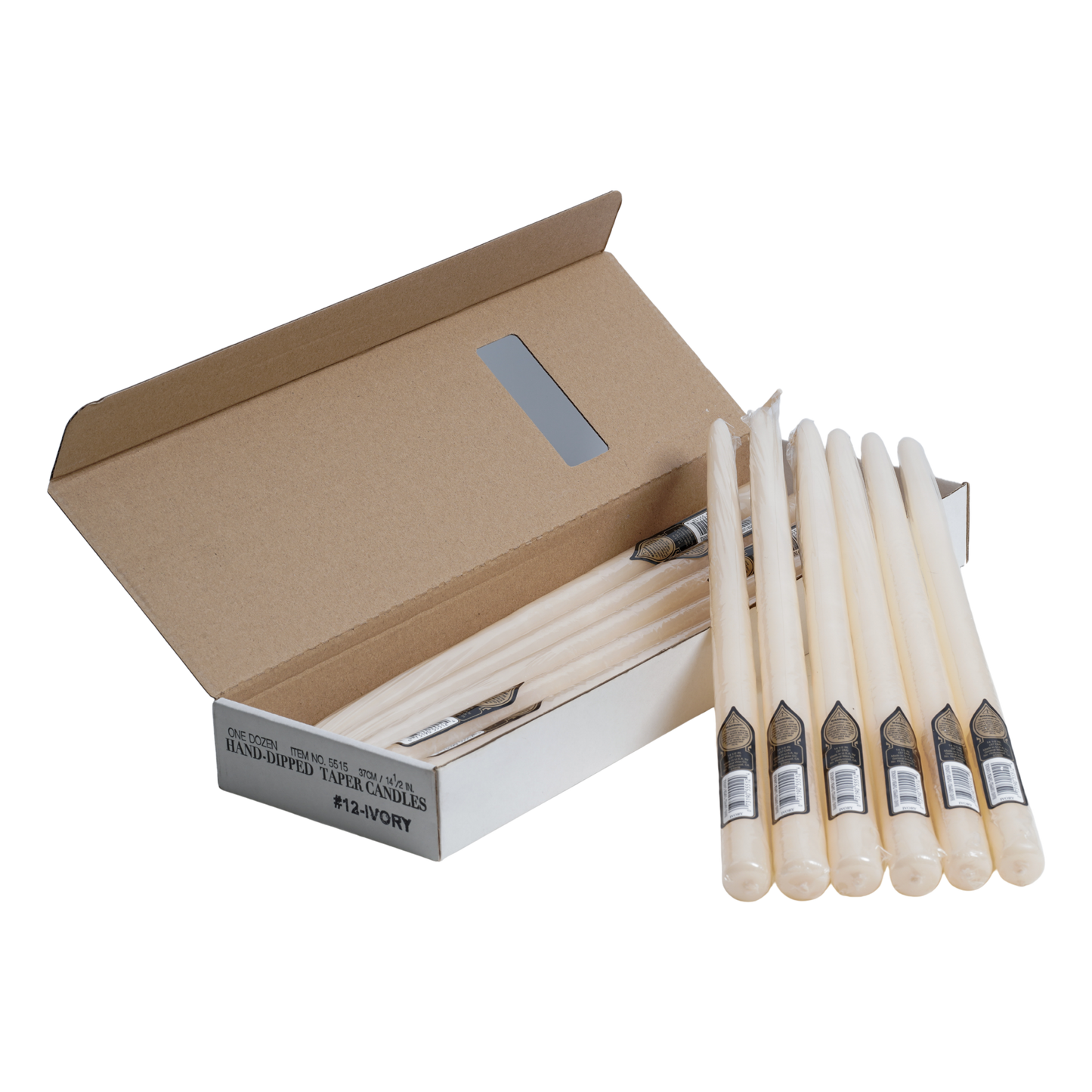 long ivory dinner taper candles 15 inch