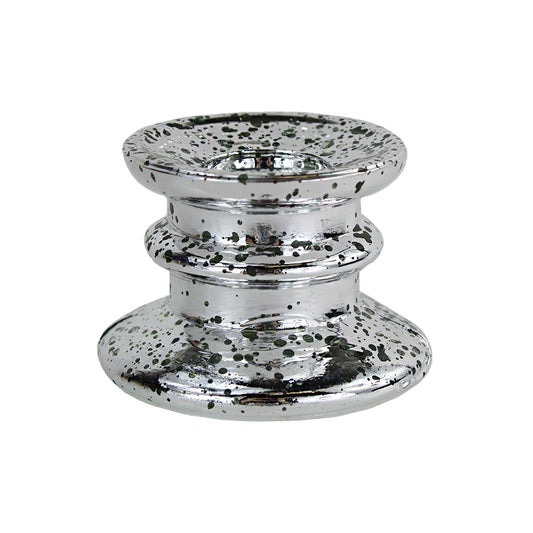 Mercury Silver Taper Candle Holder