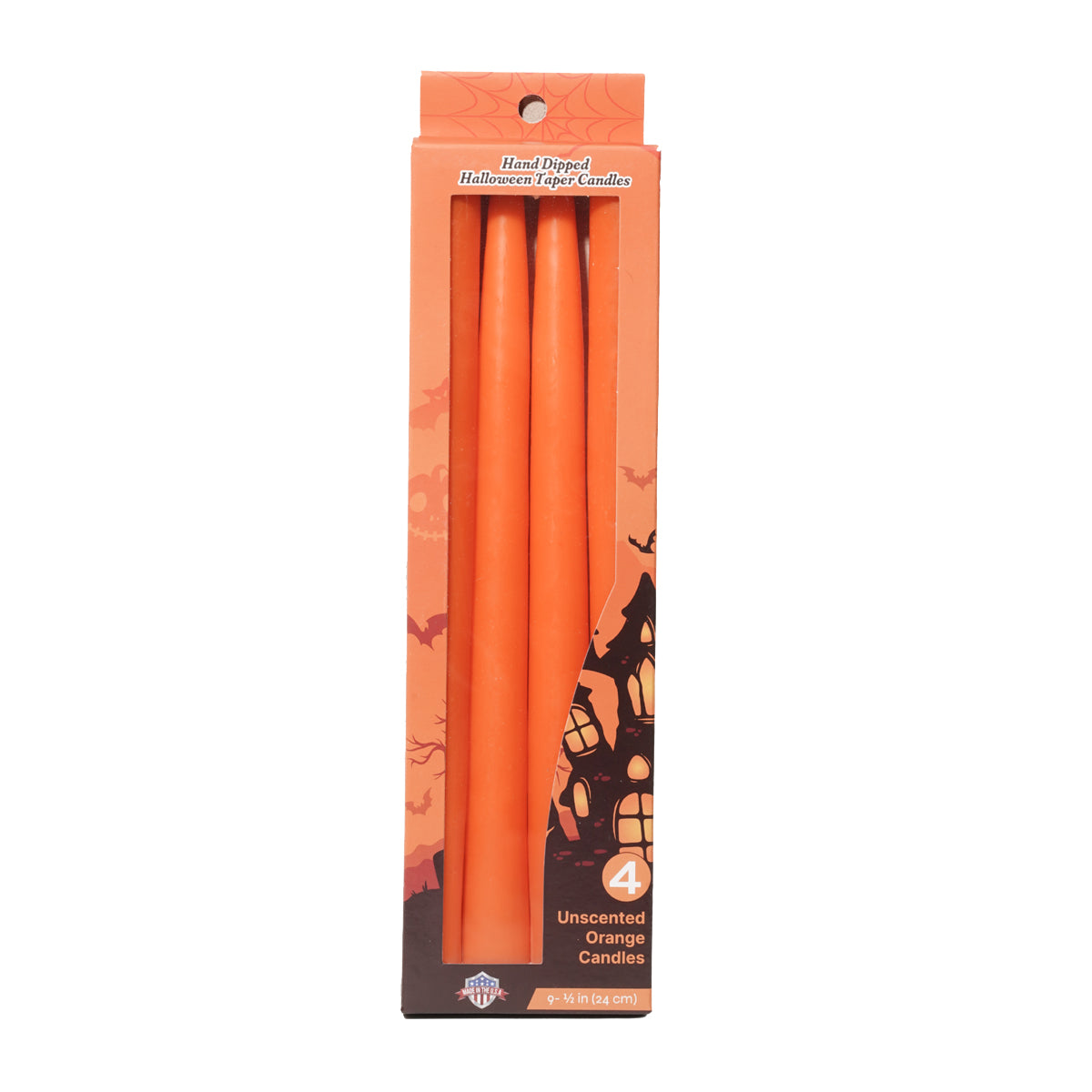 orange taper candles