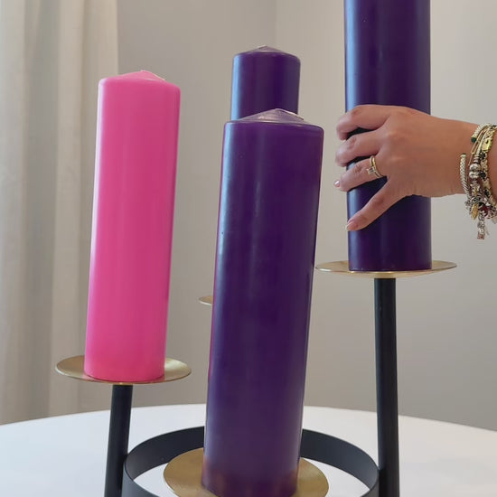 Advent pillar candles